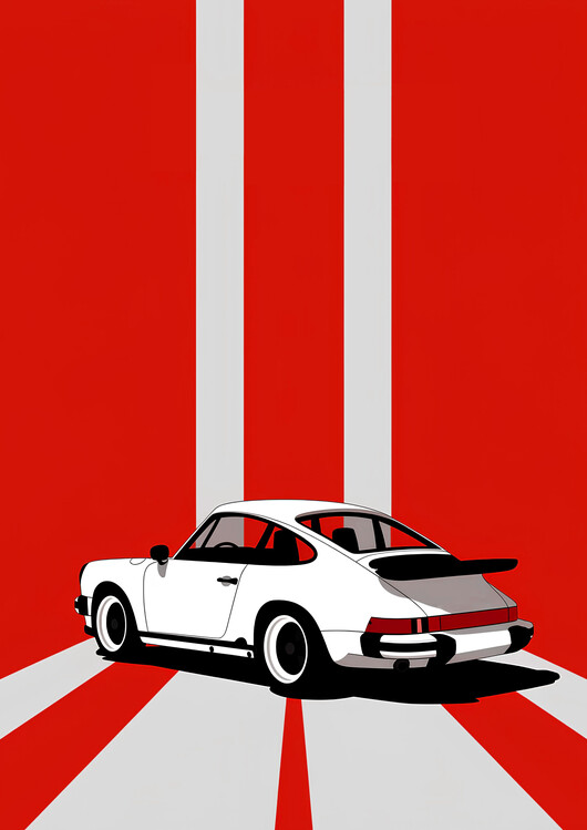 Póster Classic Porsche 911 Graphic Art