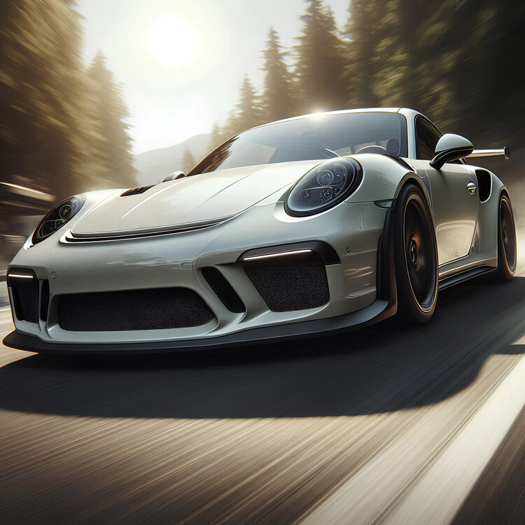 Cuadro en lienzo Porsche's Ultimate GT On Forest Roads