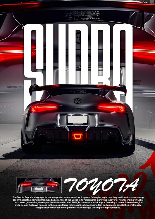 Plakát Supra Legacy With Menacing Rear Presence