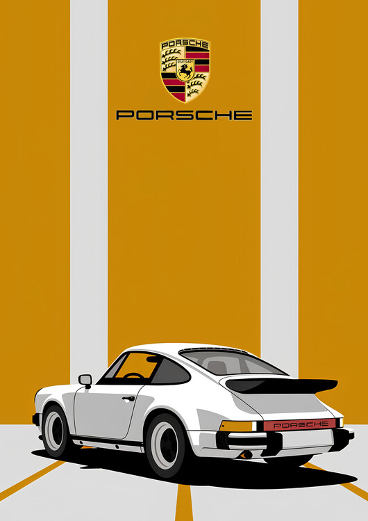 Póster Vintage Porsche 911 Graphic