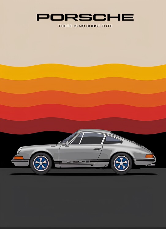 Poster VINTAGE PORSCHE 911 BUILT TO LAST