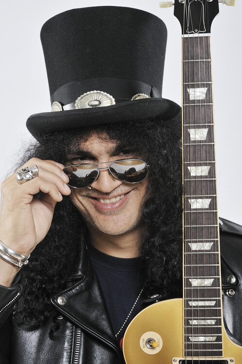 Canvas Print Slash Photoshoot With Gold Top Guitar