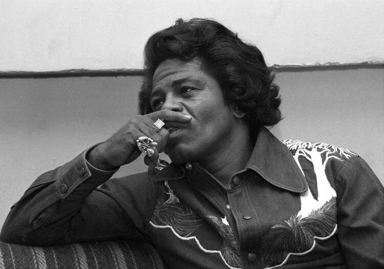 Αφίσα James Brown during Daily News interview