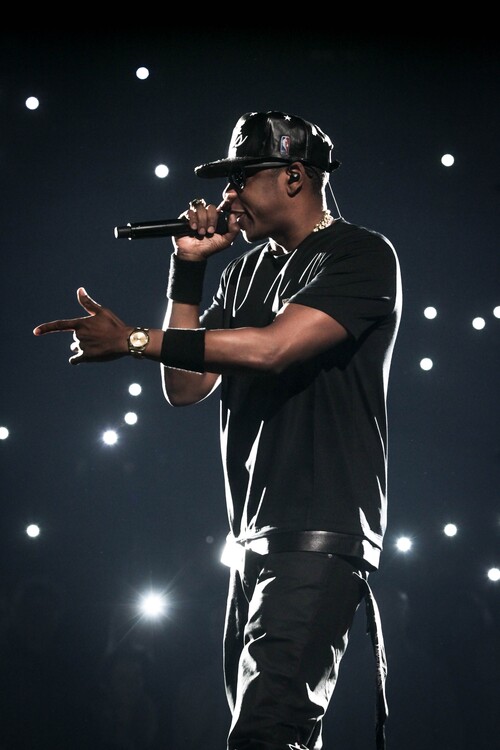 Quadro su tela Jay Z and Kanye West in Antwerp