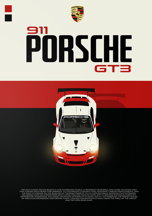 Poster Porsche 911 GT3: Race-Bred Engineering