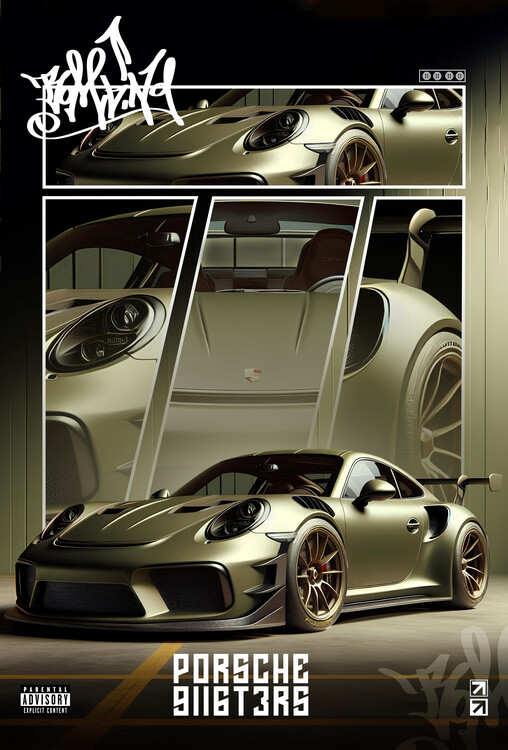 Poster Porsche 911 GT3 RS | Automotive Perfection in a Symphony