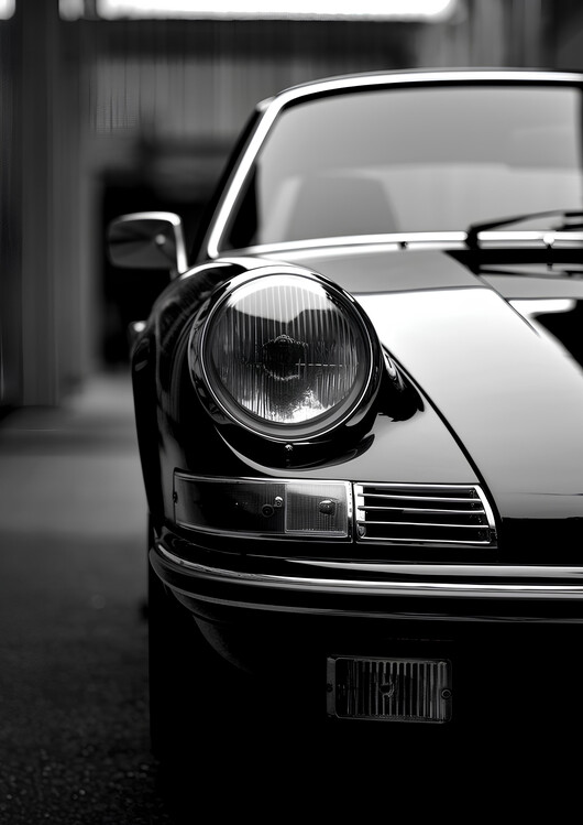 Poster A Monochrome Tribute to Classic Porsche 911