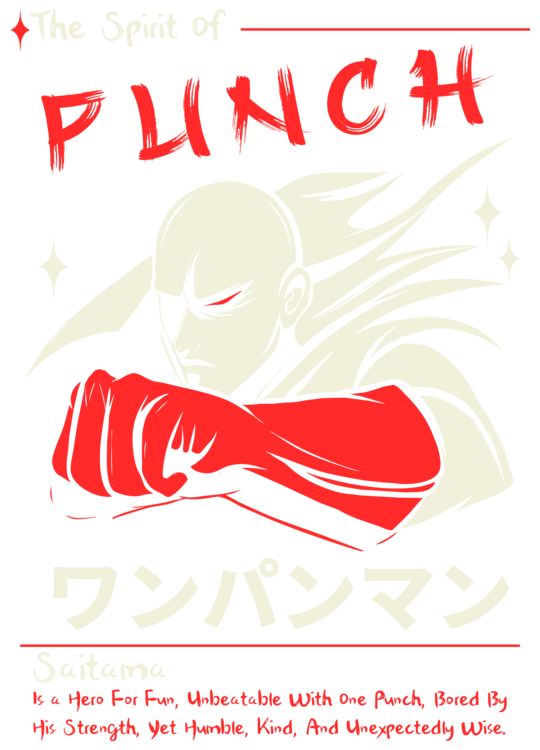 T-shirt Saitama The Spirit of Punch