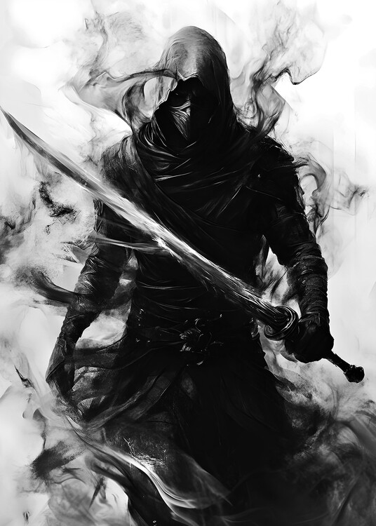 Canvas Print shadow ninja