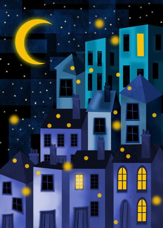 Poster Whimsical Town