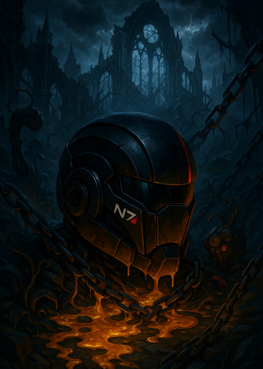 Poster Epic Game Mass Effect helmet