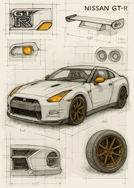 Nissan GTR Voiture De Sport Exposée Image stock éditorial - Image du