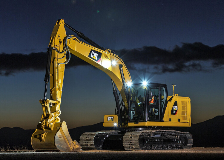 Poster Caterpillar 323 Excavator