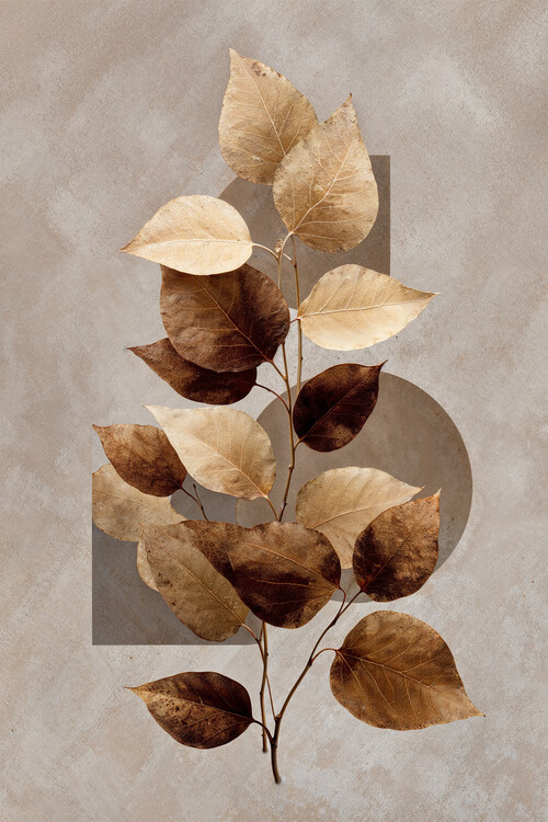 Plakat Golden Leaves Composition