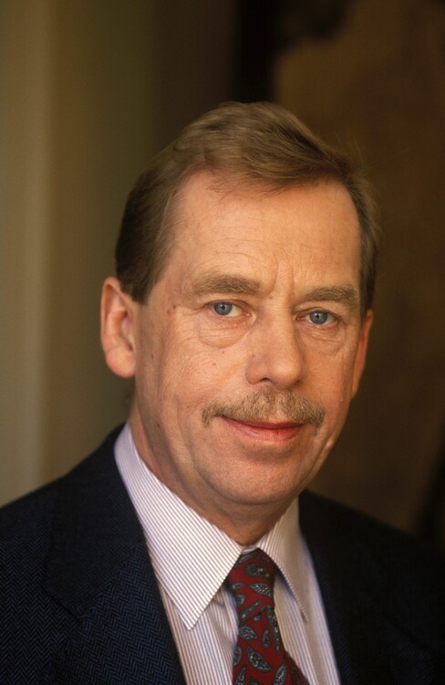 Poster Prague: Vaclav Havel And Bernard Pivot