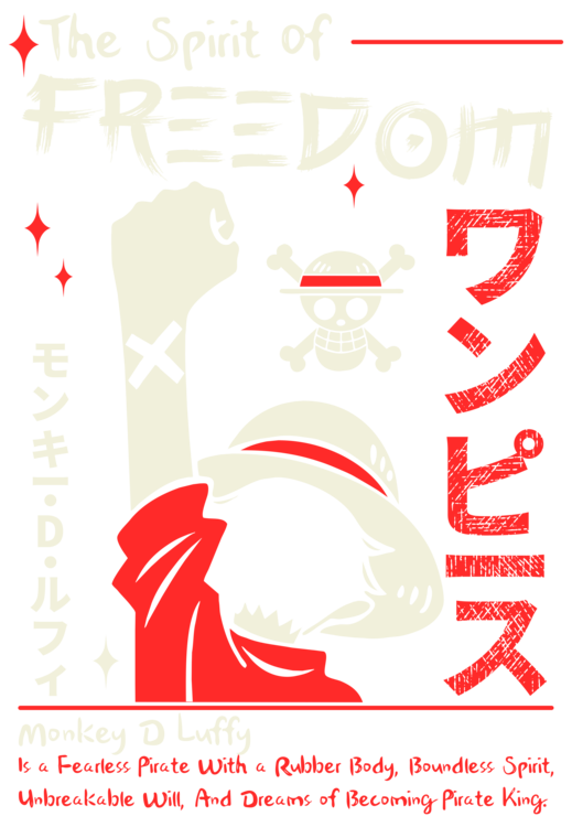 T-shirt Luffy The Spirit of Freedom