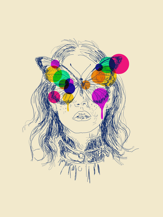 Плакат Butterfly Girl