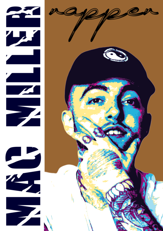 Poster mac miller retro art