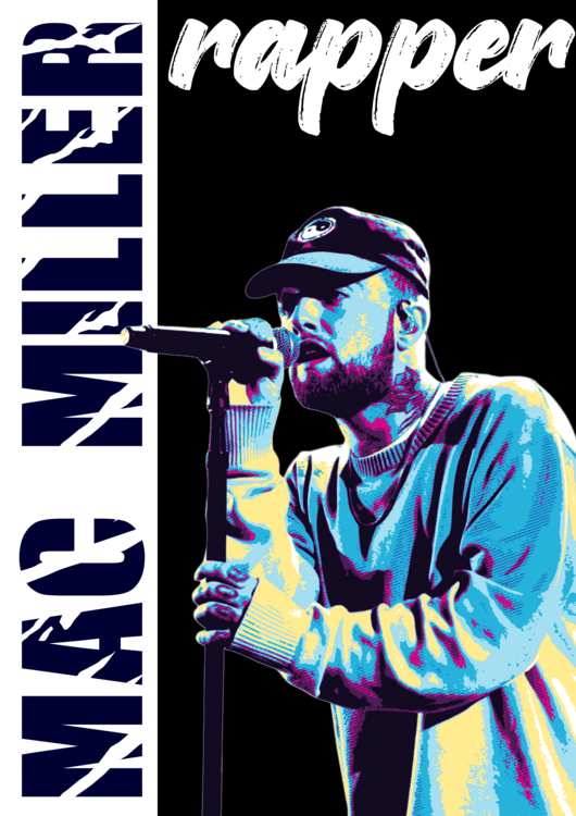 Poster mac miller retro