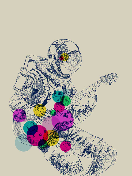 Poster Space Guitarist