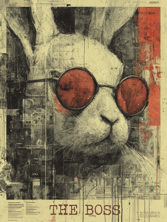 Плакат The Boss Cool Rabbit