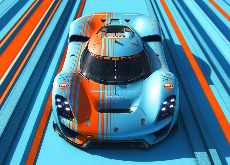 Plakat Porsche Vision 908 Gulf