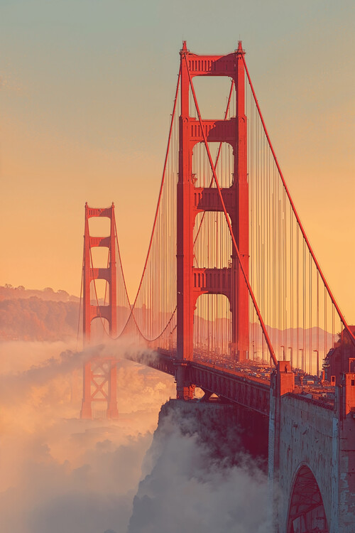 Poster Golden Gate Dreams – San Francisco in the Mist