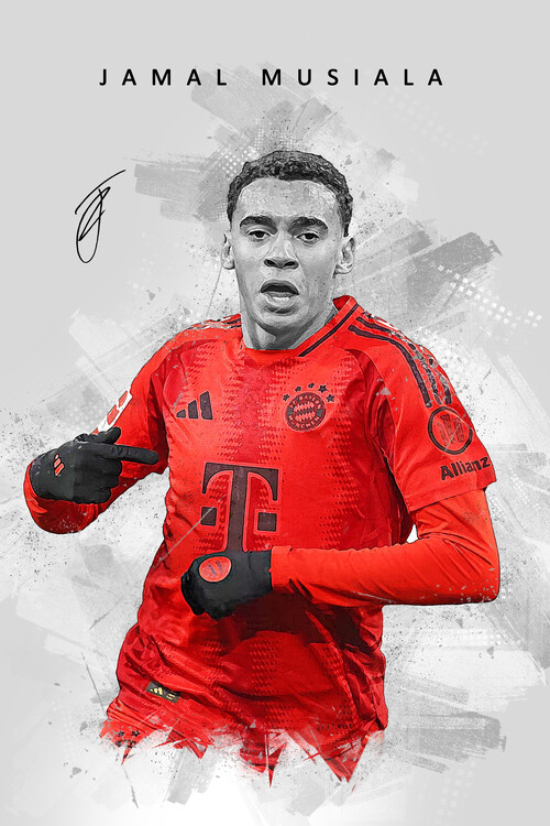 Αφίσα Football Player Soccer Jamal Drawing Germany Goal