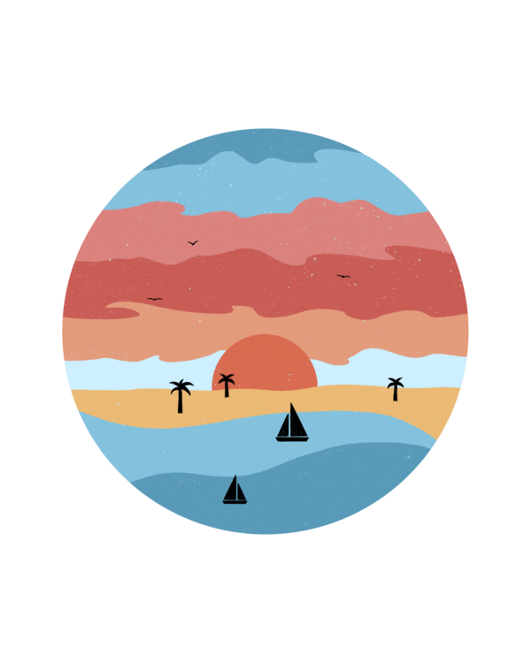 T-shirt Západ slunce u moře