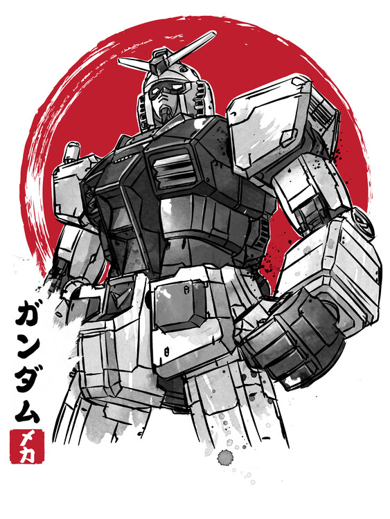 Plakat Gundam sumi e