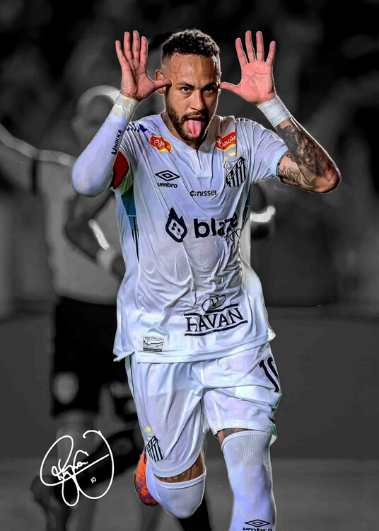 Poster Brazilian Footballer Popular