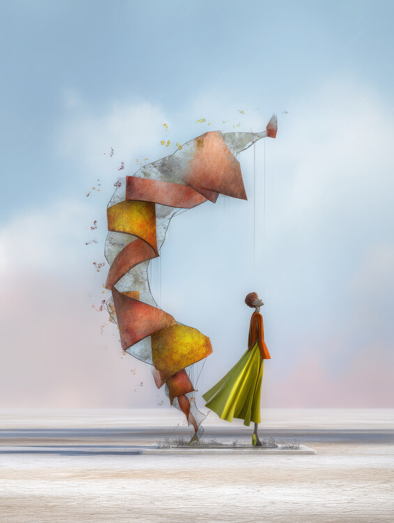 Plakat Abstract Surrealism The Lady of the Spiral Winds