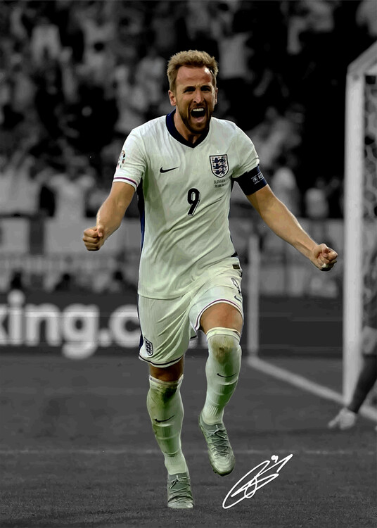 Poster England Soccer Player Celebration