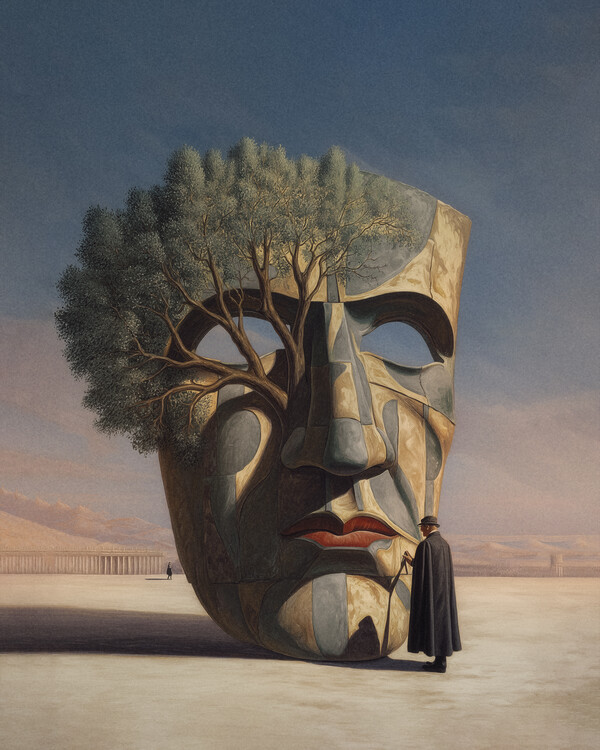 Plakat The Mask of Surreal Life in the style of Salvador Dali