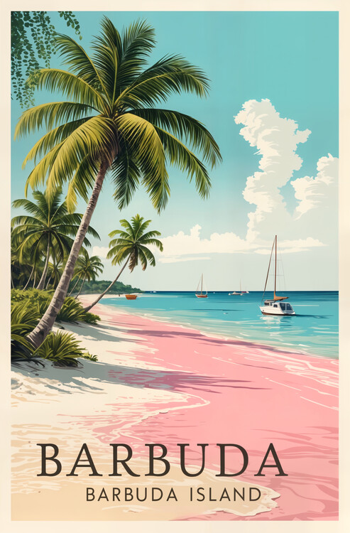Плакат Vintage Travel Poster: Barbuda Island