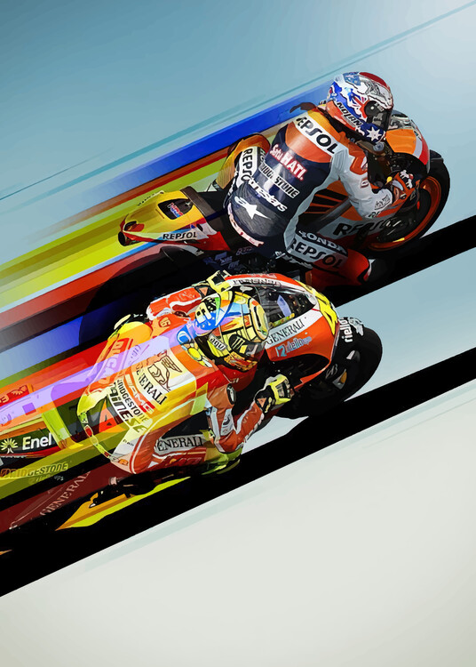 Obraz na plátne moto gp art