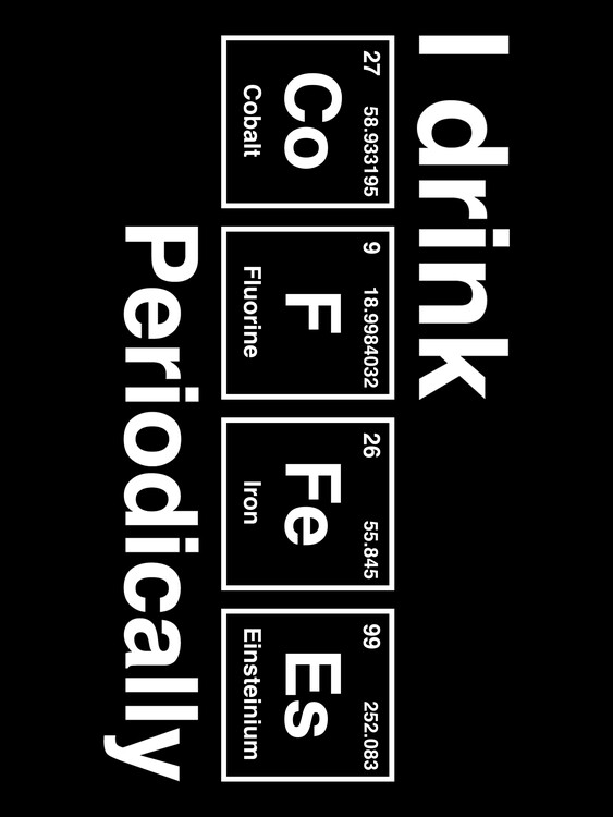 Plakat I drink coffee periodically