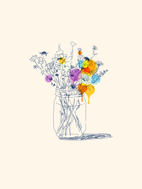 Poster Flowers In Jar