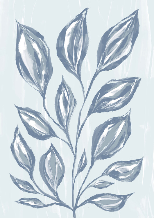 Plakát Blue Leafy Plant