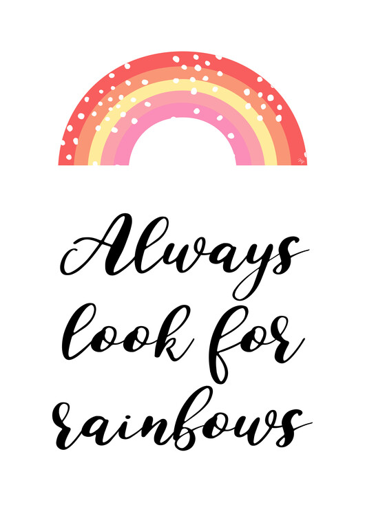 Плакат Rainbow quote