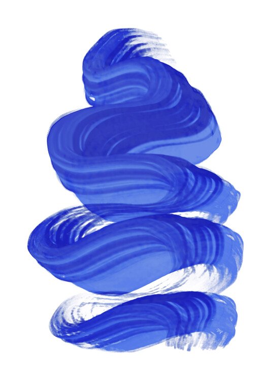 Плакат Abstract Blue Paint