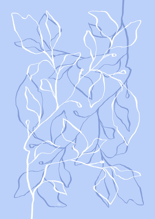 Billede på lærred Double blue plants