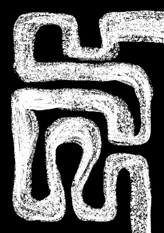 Плакат Abstract White maze