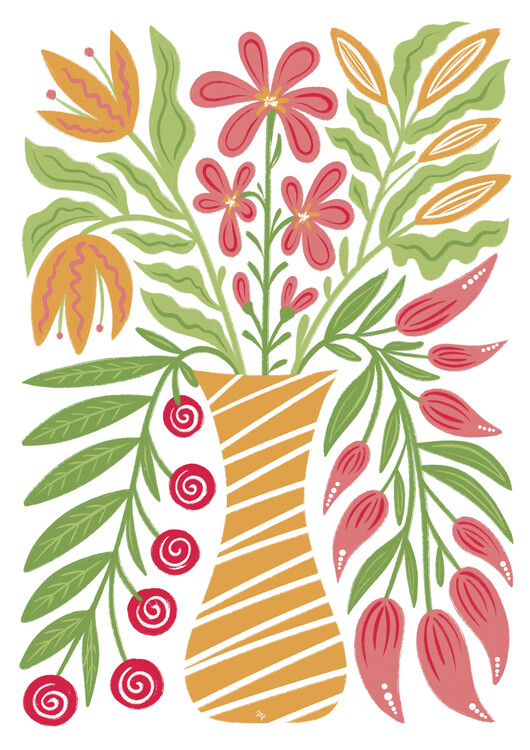 Plakát Bold Vase flowers