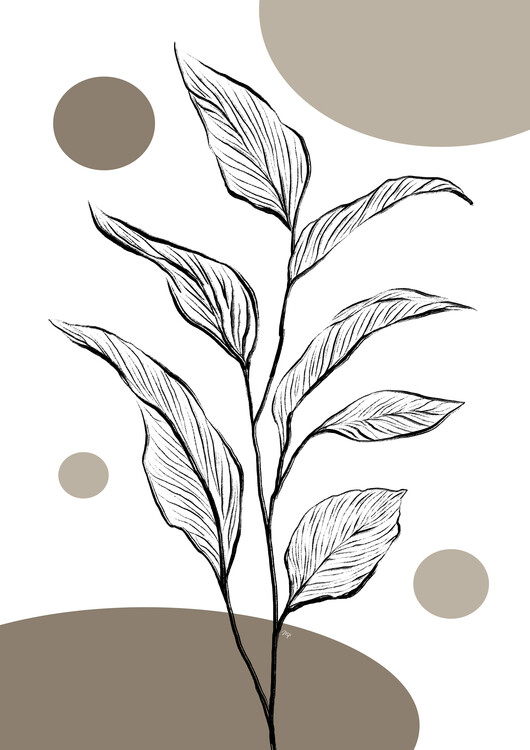 Plakát Neutral Beige Plant