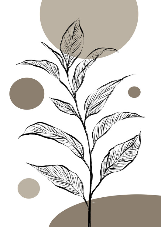 Plakát Fragile beige Plant One