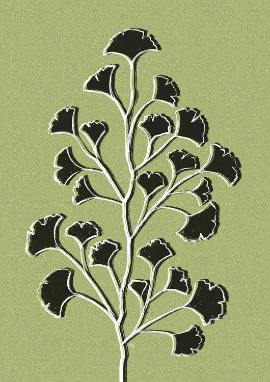 Canvas-taulu Green Ginkgo