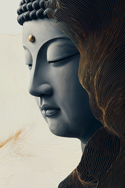 Poster Golden Buddha Serenity