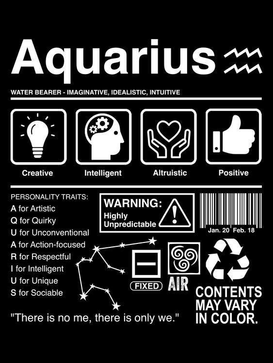 Poster Aquarius Label