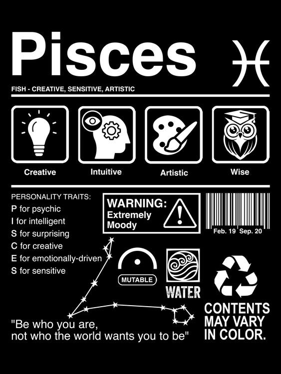 Poster Pisces Label